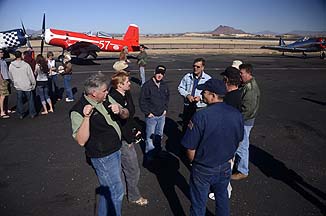 Bob Odegaard, the pilots and photographers, December 27, 2011